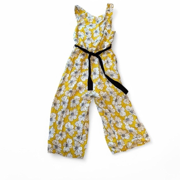 Anthropologie -Frnch Golden Yellow Floral Print Shell - Like New - Picture 1 of 8